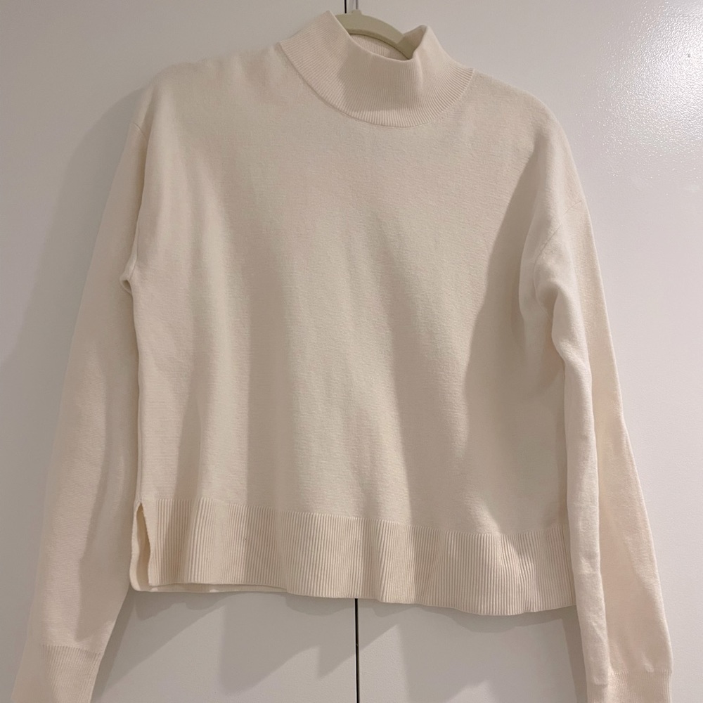 Cream Mock Turtle Neck Sweater
